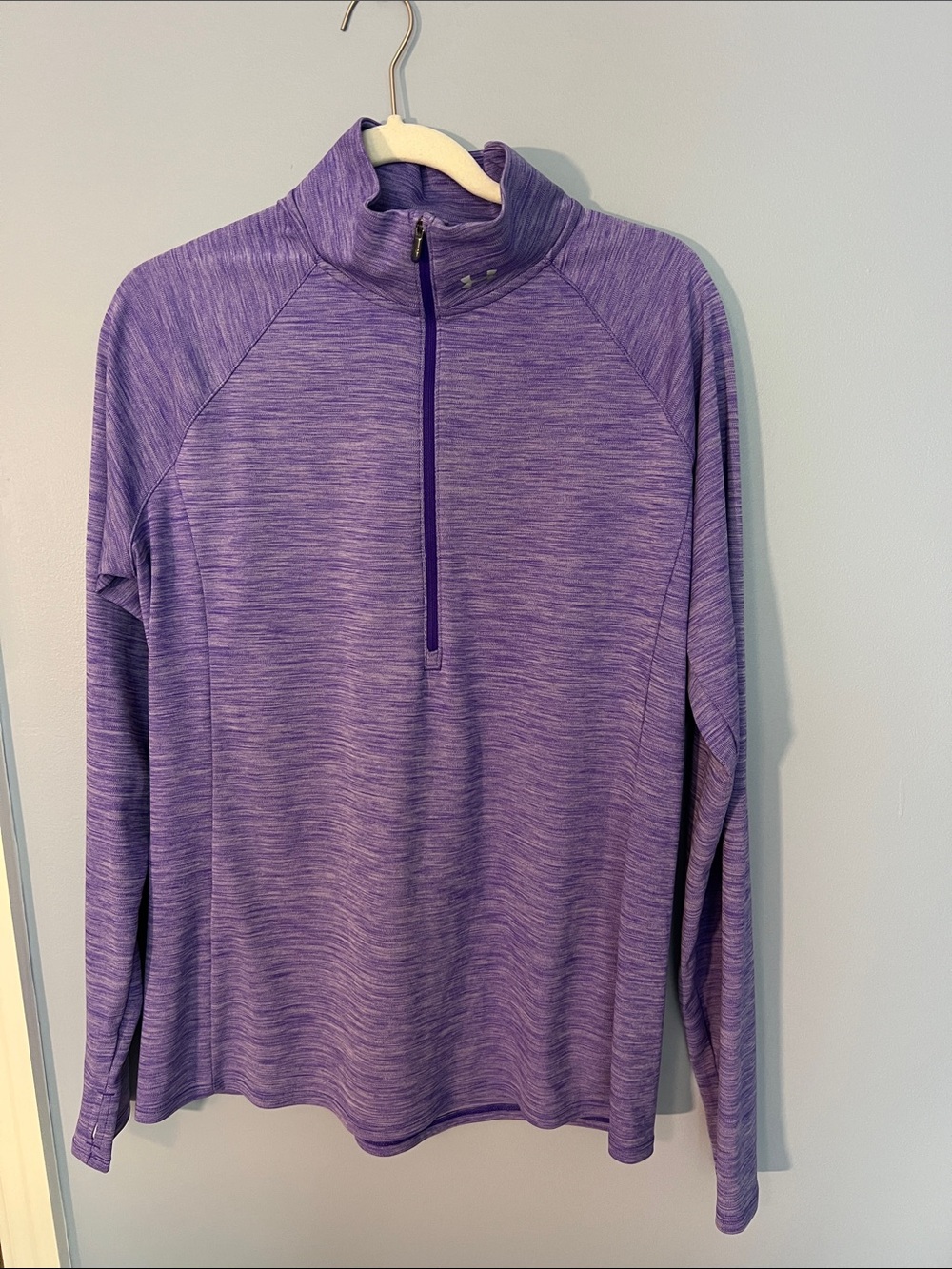 Under Armour Purple Heather Quarter-Zip Long Sleeve Top